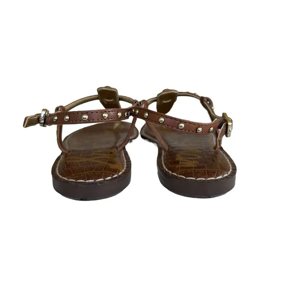 Sam Edelson Gigi T-Strap Thong Sandal with Metal Studs Size 7 - Picture 4 of 8